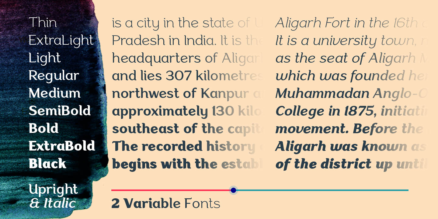 Aligarh Extra Light Font preview